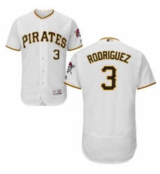 Mens Majestic Pittsburgh Pirates 3 Sean Rodriguez White Flexbase Authentic Collection MLB Jersey
