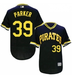 Mens Majestic Pittsburgh Pirates 39 Dave Parker Black Flexbase Authentic Collection Cooperstown MLB Jersey 