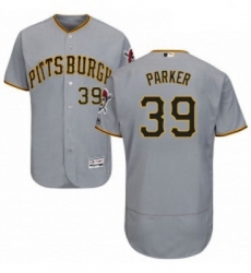 Mens Majestic Pittsburgh Pirates 39 Dave Parker Grey Road Flex Base Authentic Collection MLB Jersey