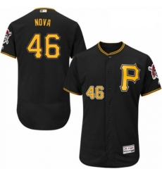 Mens Majestic Pittsburgh Pirates 46 Ivan Nova Black Alternate Flex Base Authentic Collection MLB Jersey