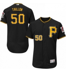 Mens Majestic Pittsburgh Pirates 50 Jameson Taillon Black Alternate Flex Base Authentic Collection MLB Jersey