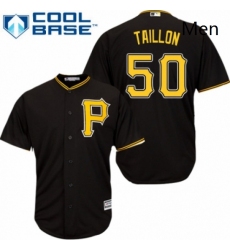 Mens Majestic Pittsburgh Pirates 50 Jameson Taillon Replica Black Alternate Cool Base MLB Jersey 