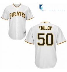 Mens Majestic Pittsburgh Pirates 50 Jameson Taillon Replica White Home Cool Base MLB Jersey 