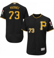 Mens Majestic Pittsburgh Pirates 73 Felipe Vazquez Black Alternate Flex Base Authentic Collection MLB Jersey