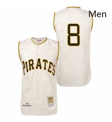 Mens Mitchell and Ness 1960 Pittsburgh Pirates 8 Willie Stargell Replica Cream Throwback MLB Jersey