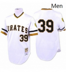 Mens Mitchell and Ness 1971 Pittsburgh Pirates 39 Dave Parker Authentic White Throwback MLB Jersey