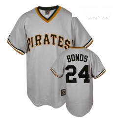 Mens Mitchell and Ness Pittsburgh Pirates 24 Barry Bonds Replica Grey Throwback MLB Jersey