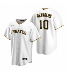 Mens Nike Pittsburgh Pirates 10 Bryan Reynolds White Home Stitched Baseball Jersey