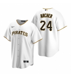 Mens Nike Pittsburgh Pirates 24 Chris Archer White Home Stitched Baseball Jersey