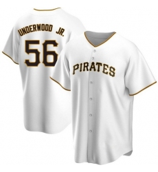Men's Nike Pittsburgh Pirates #56 Duane Underwood Jr. White Stitched Baseball Jersey