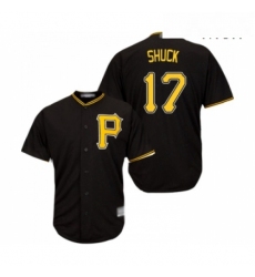 Mens Pittsburgh Pirates 17 JB Shuck Replica Black Alternate Cool Base Baseball Jersey 