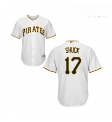 Mens Pittsburgh Pirates 17 JB Shuck Replica White Home Cool Base Baseball Jersey 