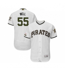 Mens Pittsburgh Pirates 55 Josh Bell White Alternate Authentic Collection Flex Base Baseball Jersey