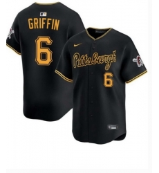 Nike Men's Pittsburgh Pirates Black Konnor Griffin #6 Stitched Flex Base Stitched Jersey Nike Men's Pittsburgh Pirates Black Konnor Griffin #6 Stitched Flex Base Stitched Jersey