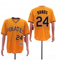 Pirates 24 Barry Bonds Orange Cooperstown Collection Jersey