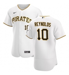 Pittsburgh Pirates 10 Bryan Reynolds Men Nike White Home 2020 Authentic Player MLB Jersey