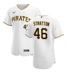 Pittsburgh Pirates 46 Chris Stratton Men Nike White Home 2020 Authentic Player MLB Jersey