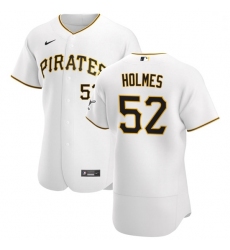 Pittsburgh Pirates 52 Clay Holmes Men Nike White Home 2020 Authentic Player MLB Jersey