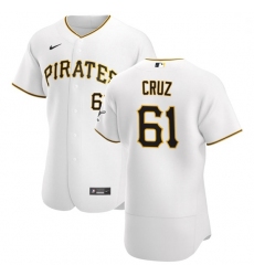 Pittsburgh Pirates 61 Oneil Cruz Men Nike White Home 2020 Authentic Player MLB Jersey