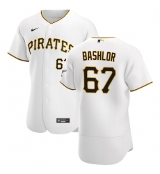 Pittsburgh Pirates 67 Tyler Bashlor Men Nike White Home 2020 Authentic Player MLB Jersey