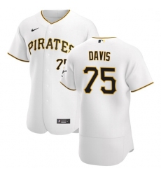 Pittsburgh Pirates 75 Austin Davis Men Nike White Home 2020 Authentic Player MLB Jersey