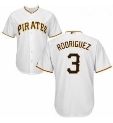 Youth Majestic Pittsburgh Pirates 3 Sean Rodriguez Replica White Home Cool Base MLB Jersey 