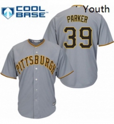 Youth Majestic Pittsburgh Pirates 39 Dave Parker Authentic Grey Road Cool Base MLB Jersey