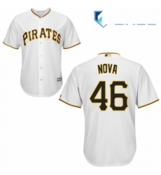 Youth Majestic Pittsburgh Pirates 46 Ivan Nova Replica White Home Cool Base MLB Jersey 