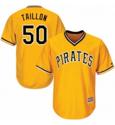 Youth Majestic Pittsburgh Pirates 50 Jameson Taillon Authentic Gold Alternate Cool Base MLB Jersey 