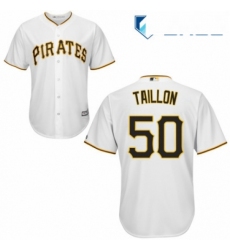 Youth Majestic Pittsburgh Pirates 50 Jameson Taillon Authentic White Home Cool Base MLB Jersey 