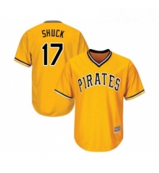 Youth Pittsburgh Pirates 17 JB Shuck Replica Gold Alternate Cool Base Baseball Jersey 