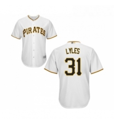 Youth Pittsburgh Pirates 31 Jordan Lyles Replica White Home Cool Base Baseball Jersey 