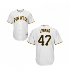 Youth Pittsburgh Pirates 47 Francisco Liriano Replica White Home Cool Base Baseball Jersey 