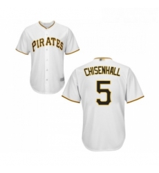 Youth Pittsburgh Pirates 5 Lonnie Chisenhall Replica White Home Cool Base Baseball Jersey 