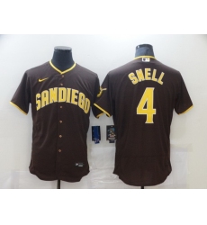 Men Nike San Diego Padres 4 SNELL Brown stitched MLB Jersey