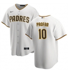 Men San Diego Padres 10 Jurickson Profar White Cool Base Stitched Baseball Jersey