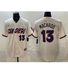 Men San Diego Padres 13 Manny Machado Cream 2026 City Connect Stadium Stitched Baseball Jersey Men San Diego Padres 13 Manny Machado Cream 2026 City Connect Stadium Stitched Baseball Jersey