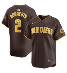 Men San Diego Padres 2 Xander Bogaerts Brown 2024 Home Limited Stitched Baseball Jersey