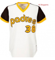Men San Diego Padres 2 Xander Bogaerts Cooperstown Collection THROWBACK Baseball Jersey White