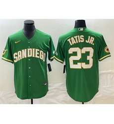 Men San Diego Padres 23 Fernando Tatis Jr  Green Cool Base Stitched Baseball Jersey