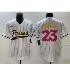 Men San Diego Padres 23 Fernando Tatis Jr  White Cool Base Stitched Baseball Jersey