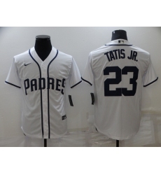 Men San Diego Padres 23 Fernando Tatis Jr  White Cool Base Stitched Jersey