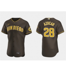 Men San Diego Padres 28 Jos E9 Azocar Brown Flex Base Stitched Baseball Jersey