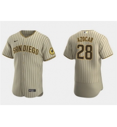 Men San Diego Padres 28 Jos E9 Azocar Tan Flex Base Stitched Baseball Jersey