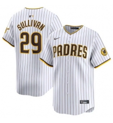 Men San Diego Padres 29 Brett Sullivan White 2024 Home Limited Stitched Baseball Jersey