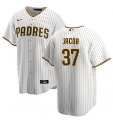 Men San Diego Padres 37 Alek Jacob White Cool Base Stitched Baseball Jersey