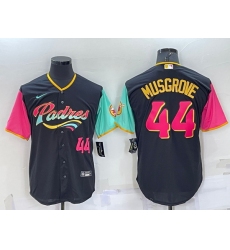 Men San Diego Padres 44 Joe Musgrove 2022 Black City Connect Cool Base Stitched Jersey