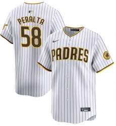Men San Diego Padres 58 Wandy Peralta White Cool Base Stitched Baseball Jersey