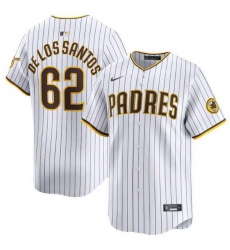 Men San Diego Padres 62 Enyel De Los Santos White 2024 Home Limited Stitched Baseball Jersey