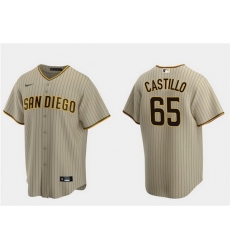 Men San Diego Padres 65 Jos E9 Castillo Tan Cool Base Stitched Jersey